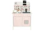 Wooden kitchen pink flowers oven LULILO 2