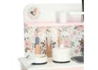 Wooden kitchen pink flowers oven LULILO 8