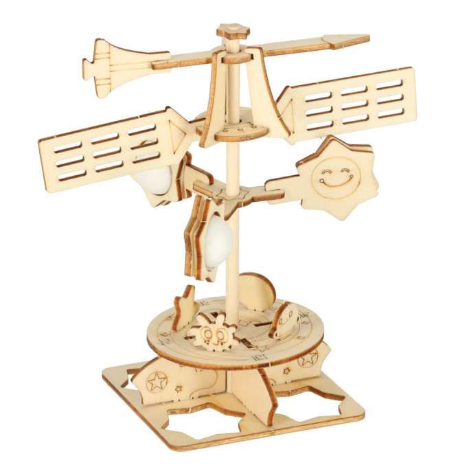 Wooden puzzle 3d scientific model wind vane