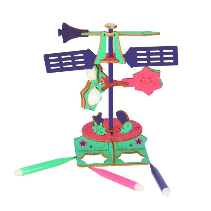Wooden puzzle 3d scientific model wind vane
