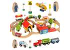 Wooden train locomotive city 69el 1