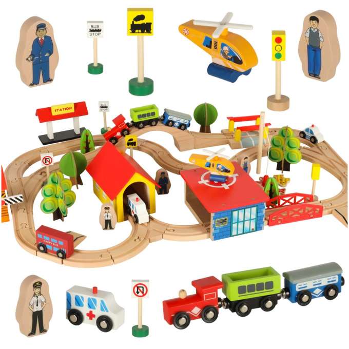 Wooden train locomotive city 69el
