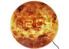 Zegar ścienny planeta mars z wyświetlaczem LED 32 cm pomarańczowy 3