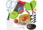 Zestaw sportowy 5w1 badminton koszykówka siatkówka tenis frisbee 2