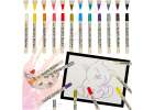 Acrylic fabric markers stone marker pens DIY waterproof markers 12 pcs. 1