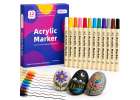 Acrylic fabric markers stone marker pens DIY waterproof markers 12 pcs. 1