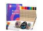 Acrylic fabric markers stone marker pens DIY waterproof markers 24 pcs. 1