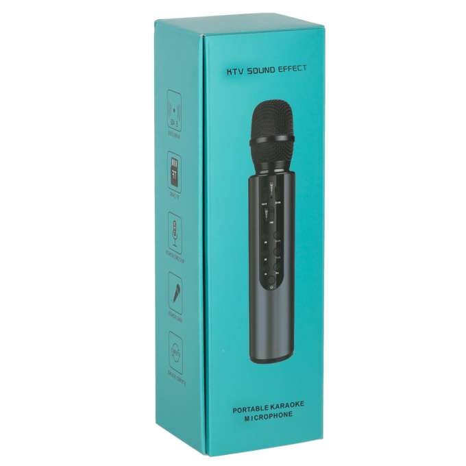 Bluetooth wireless karaoke microphone gold