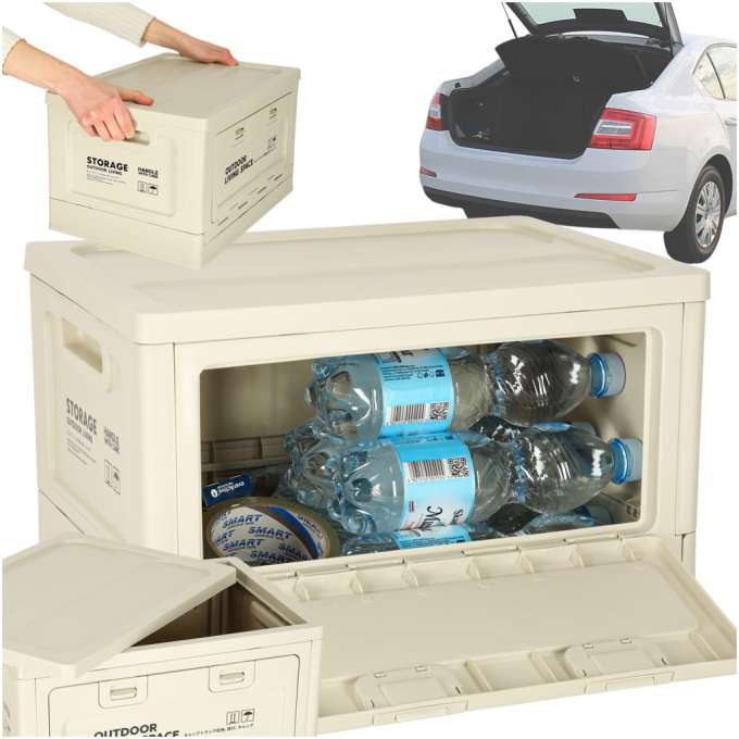 Camping box organiser for the boot