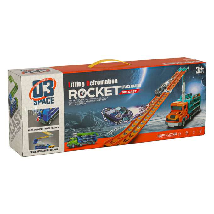 Caravan with racetrack slide 6el orange