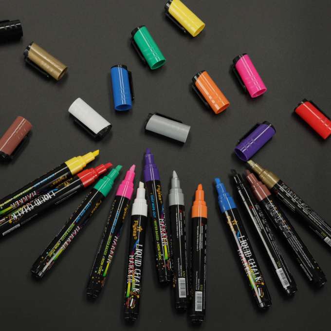 Chalk markers for glass whiteboard 12 pcs.
