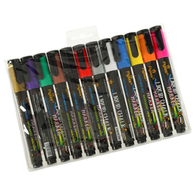 Chalk markers for glass whiteboard 12 pcs.