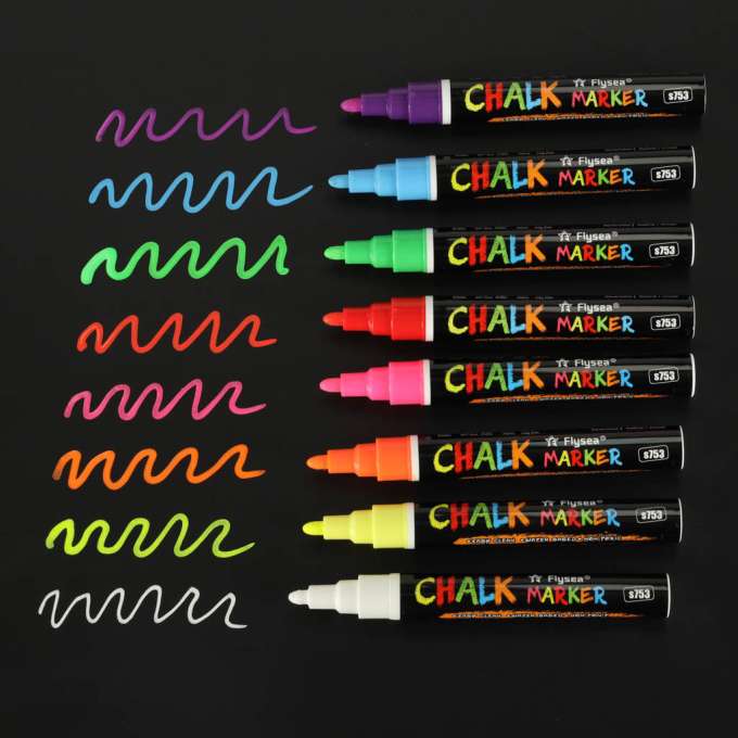 Chalk markers for glass whiteboard 8 pcs.