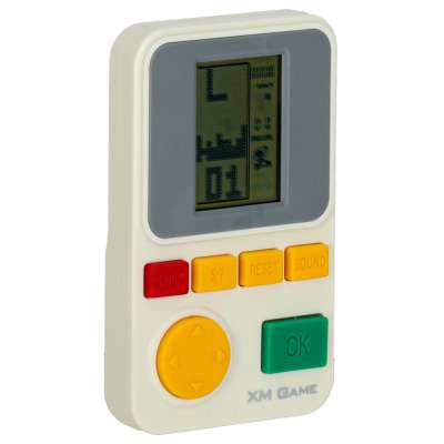 Console mini retro tetris puzzle green