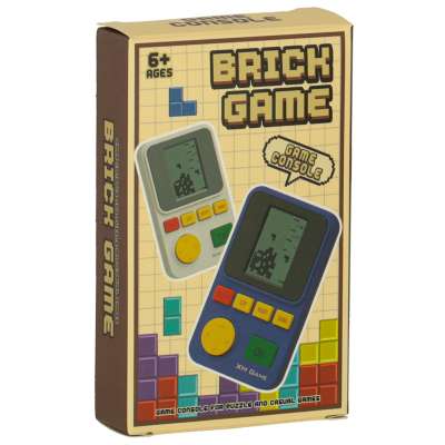 Console mini retro tetris puzzle green