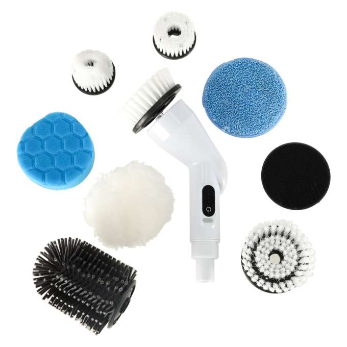 Cordless rotary electric washer brush
