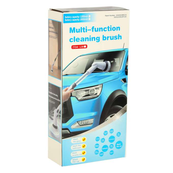 Cordless rotary electric washer brush