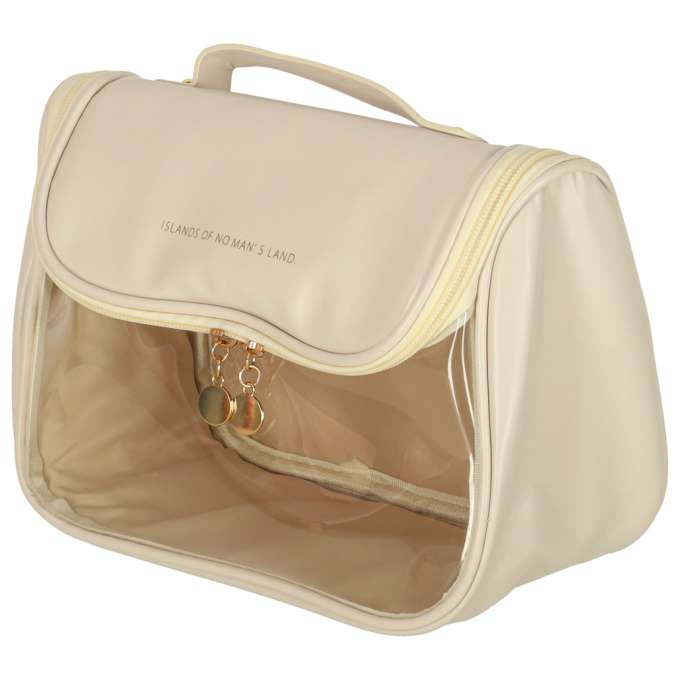 Cosmetic bag travel organiser beige