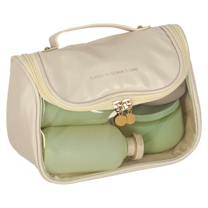Cosmetic bag travel organiser beige