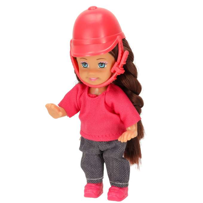 Doll and horse girl set pink 4 el.
