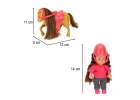 Doll and horse girl set pink 4 el. 9