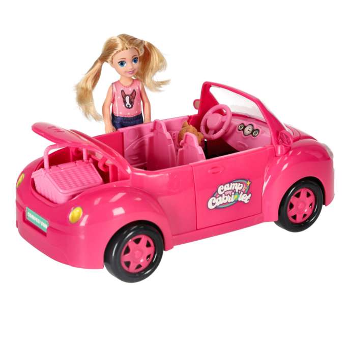 Doll car convertible pink 4 el.