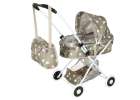 Doll pram gondola deep + bag stars 2