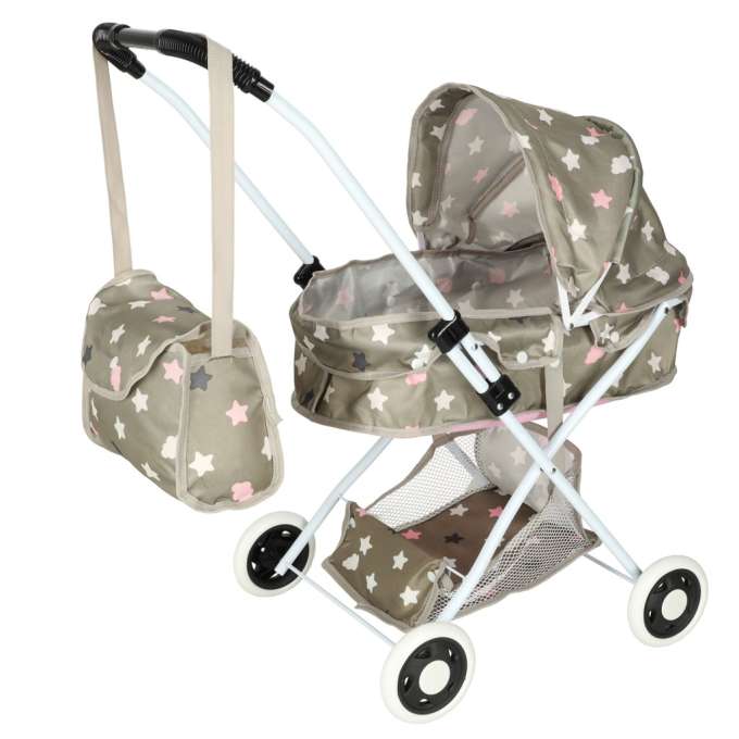 Doll pram gondola deep + bag stars