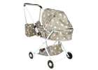 Doll pram gondola deep + bag stars 8