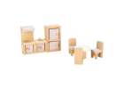 Dolls' house furniture wooden pink 8