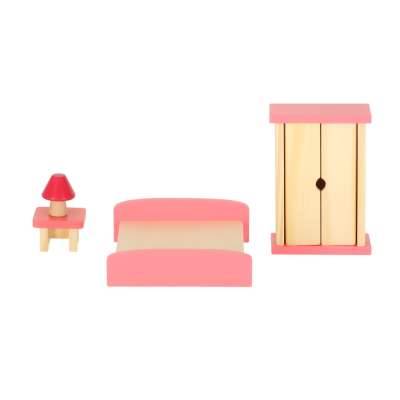 Dolls' house furniture wooden purple