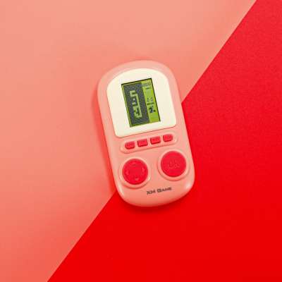 Electronic arcade game mini tetris pink