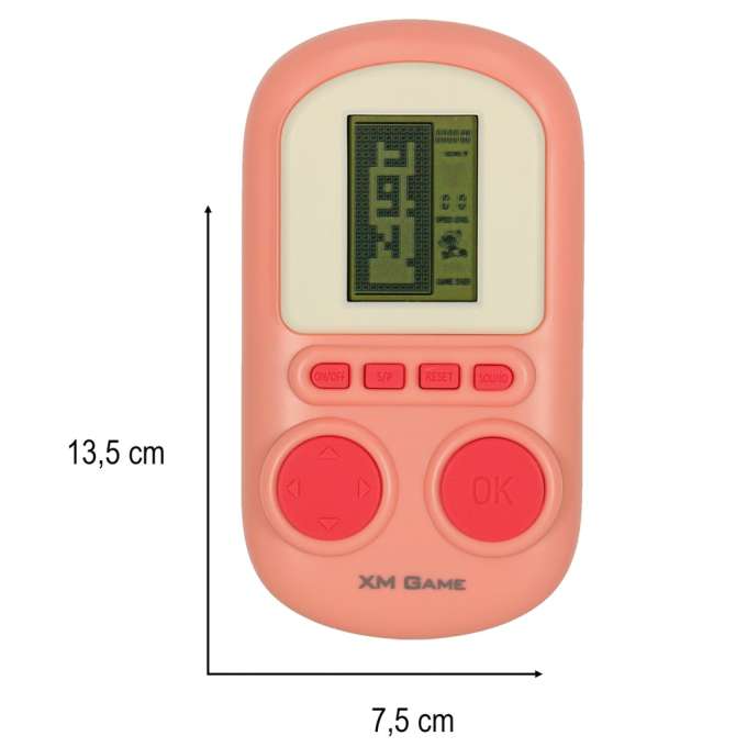 Electronic arcade game mini tetris pink