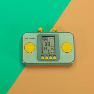 Electronic toy tetris sound game green