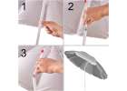Garden beach umbrella adjustable foldable UV 150cm gray 6