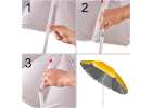 Garden beach umbrella adjustable foldable UV 150cm yellow 4