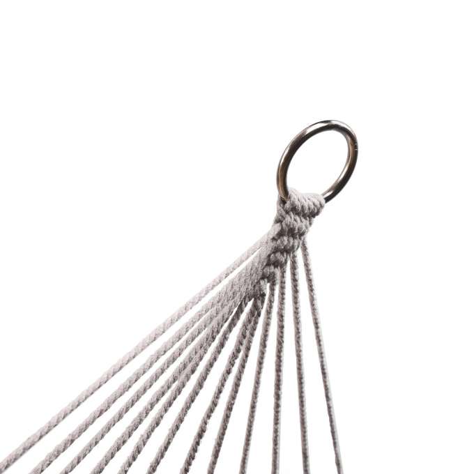Garden hammock boho mesh tassel hanging lounger macramé 200cm grey
