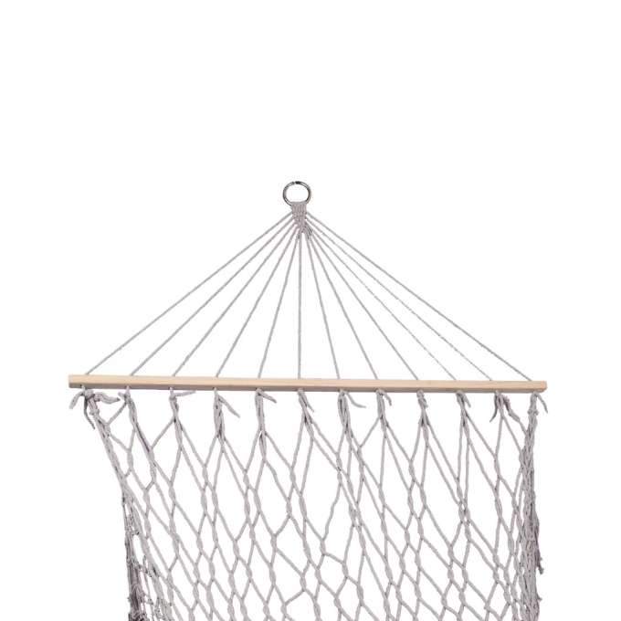 Garden hammock boho mesh tassel hanging lounger macramé 200cm grey