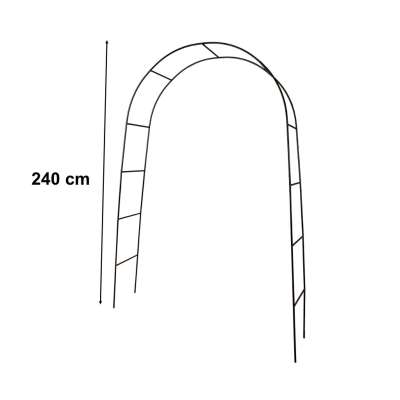 Garden pergola arch holder for roses flowers ivy creepers metal 240 x 140 cm
