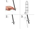 Garden pergola column column bell stand for roses climbing flowers metal 195 cm 2