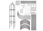 Garden pergola column column bell stand for roses climbing flowers metal 195 cm 3