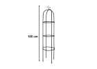 Garden pergola column column bell stand for roses climbing flowers metal 195 cm 4