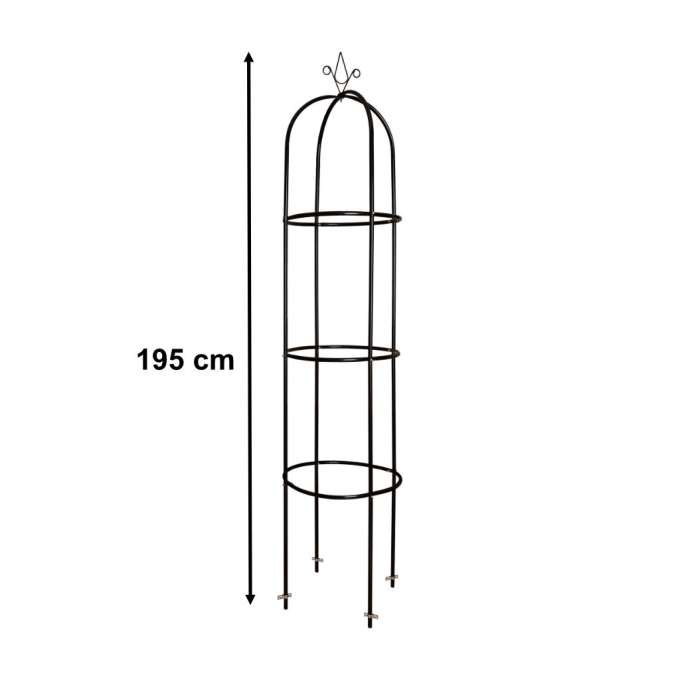 Garden pergola column column bell stand for roses climbing flowers metal 195 cm