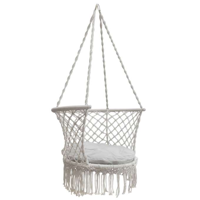 Garden swing Stork's nest with backrest grey 80 cm 150 kg