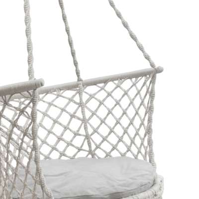 Garden swing Stork's nest with backrest grey 80 cm 150 kg