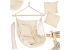 Hammock Brazilian chair with footrest 130cm beige 1