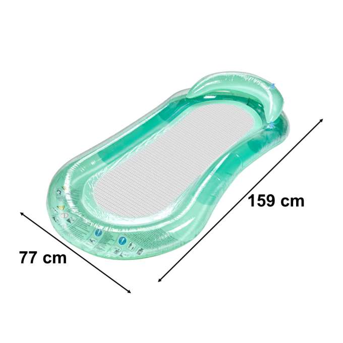 Inflatable swimming pool water mattress with net turquoise BESTWAY 43103