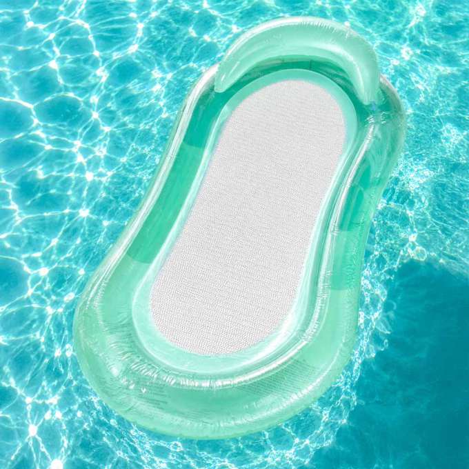Inflatable swimming pool water mattress with net turquoise BESTWAY 43103