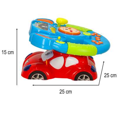 Interactive steering wheel sounds lights projector