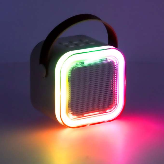 Karaoke speaker with microphone gold
